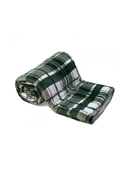 Heinner Κουβέρτα Fleece Διπλή 200x220εκ. Πράσινη HR-BLKSHP220-GREEN