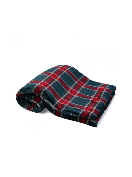 Heinner Κουβέρτα Fleece Διπλή 200x220εκ. Καρό HR-BLKSHP220-SQR