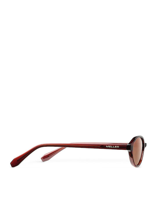 Meller Meller Damen Sonnenbrillen mit Braun Horn umrandetem Rahmen und Braun Polarisiertem Glas