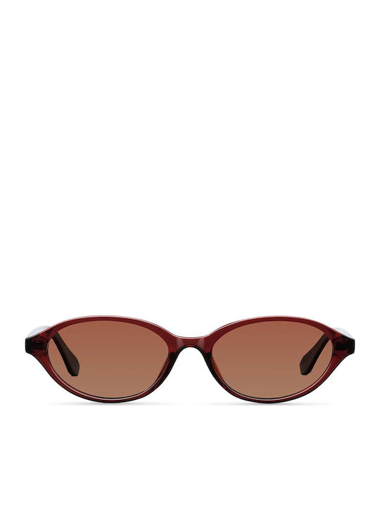 Meller Meller Damen Sonnenbrillen mit Braun Horn umrandetem Rahmen und Braun Polarisiertem Glas