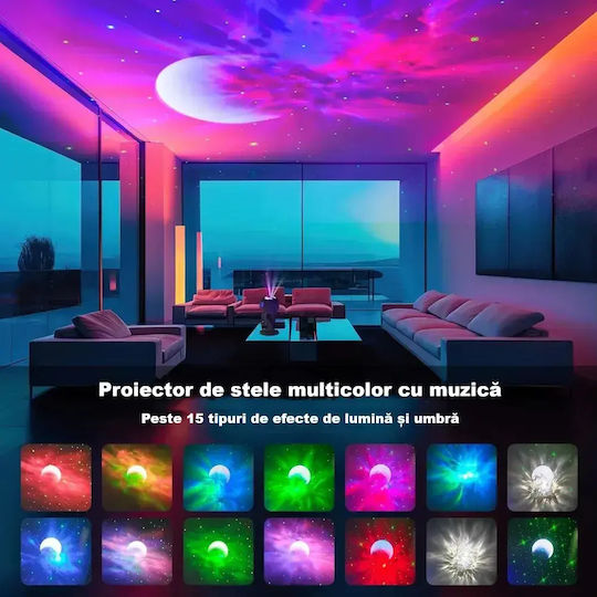 Περιστρεφόμενο Παιδικό Φωτιστικό Projector Λευκό