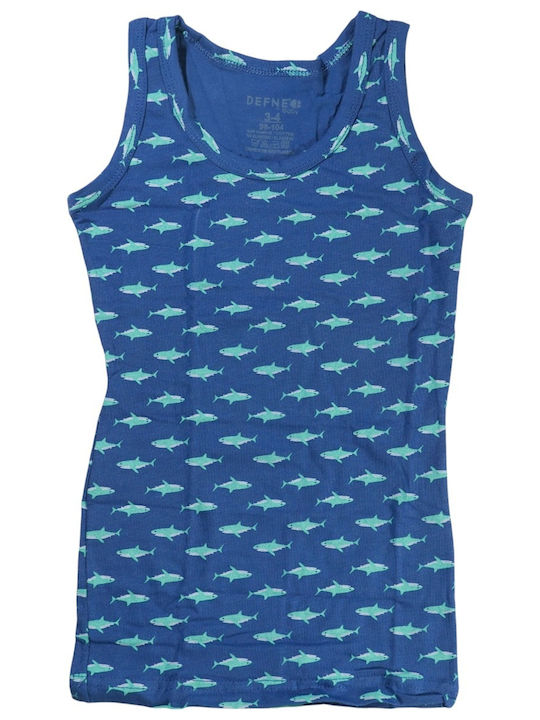 Defne Baby The Blue Sharks Kids' Undershirt Tank Top Blue