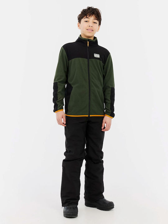 Kids Cardigan Fleece Kale Green
