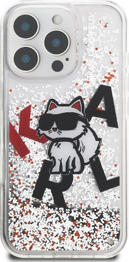 Karl Lagerfeld Liquid Umschlag Rückseite Kunststoff / Silikon Transparent (iPhone 17 Pro / iPhone 16 Pro)