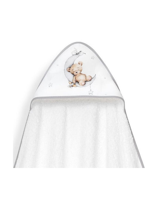 Interbaby Βρεφική Κάπα-Μπουρνούζι με Κουκούλα 100x100εκ.