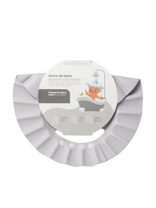 Interbaby Baby Hooded Towel Bear White-Grey 100x100cm