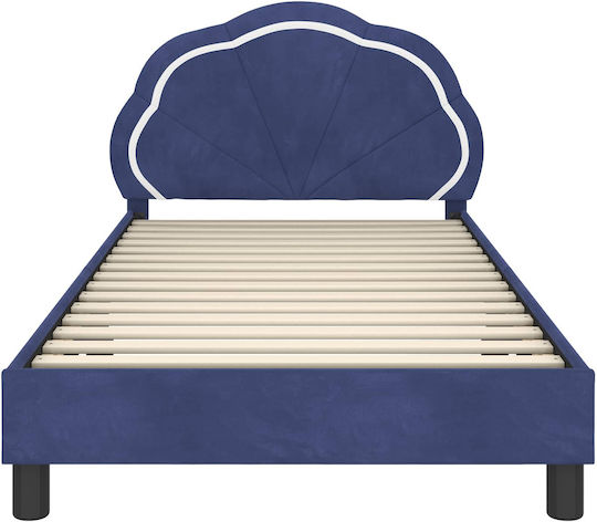 Kids Bed Semi Double Blue for Mattress 104.5x198cm