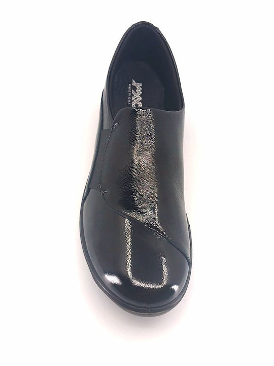 Γυναικεία Slip-On Δερμάτινα Μαύρα