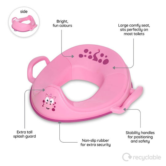 My Carry Potty Toddler Toilet Seat Pink with Handles