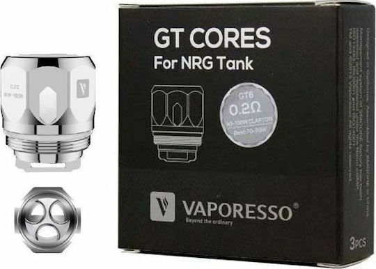 Vaporesso GT6 Αντιστάση Ηλεκτρονικών Τσιγάρων 0.2ohm (DL) 3τμχ