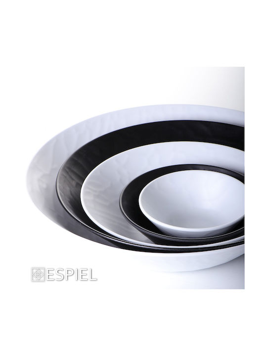 Espiel Wavy Μπωλ Σερβιρίσματος Στρογγυλό από Μελαμίνη Λευκό με Διάμετρο 19εκ. 6τμχ