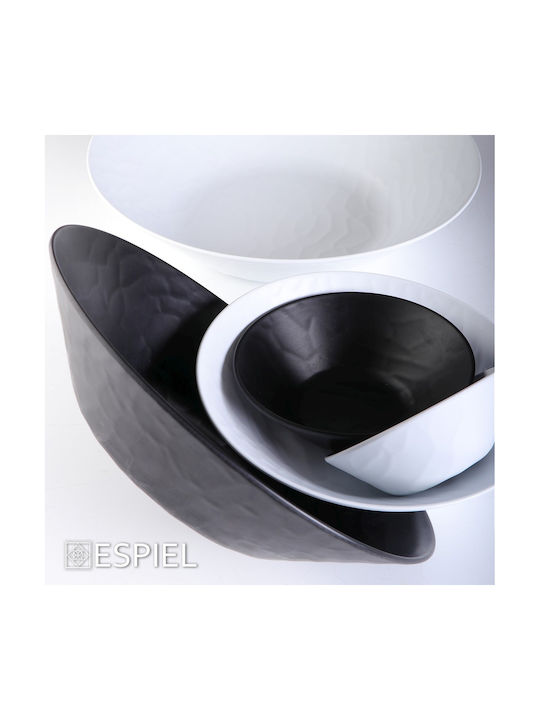 Espiel Wavy Matte Ice Cream Serving Bowl Round made of Melamine White with Diameter 15cm