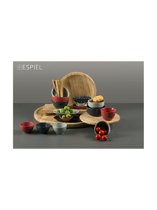 Espiel Essentials Servierschüssel Rund Keramik Anthracite mit Durchmesser 14cm
