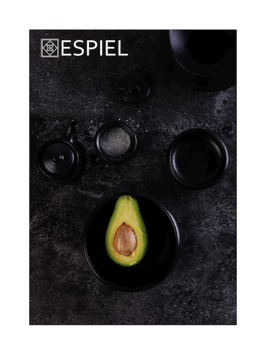 Espiel Mianmar Servierschüssel Rund Keramik Black mit Durchmesser 13.5cm