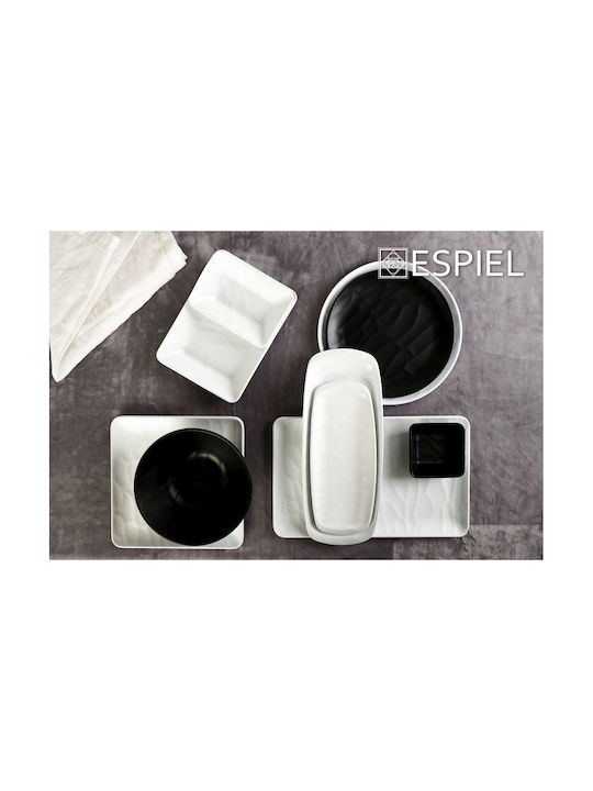 Espiel Wavy Matte Servierschüssel Oval aus Melamin Black 13.5x14cm