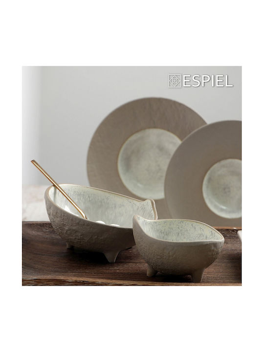 Espiel Spirit Serving Bowl Round Beige with Diameter 18cm 2pcs
