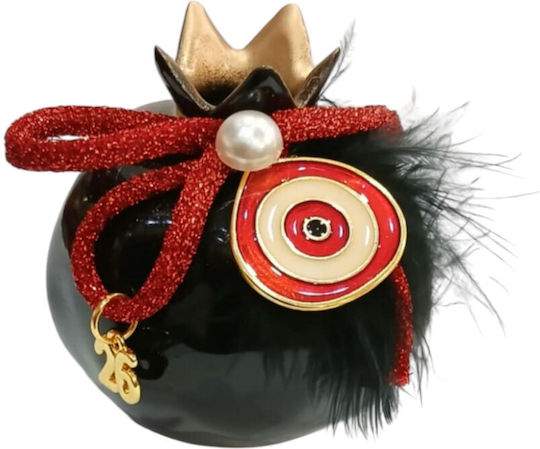 Kalliopi Silver Tischplatte Glücksbringer Granatapfel Schwarz Keramik 2026 7x7cm 1Stück