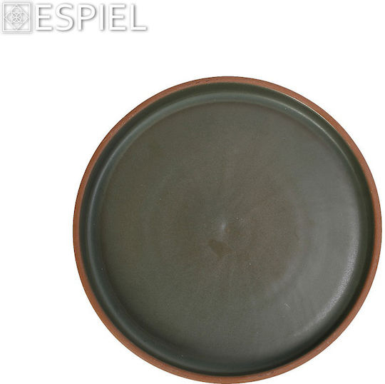 Espiel Serving Bowl Round Ceramic Green with Diameter 21cm