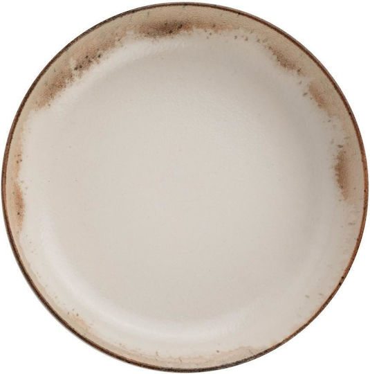 Bormioli Rocco Servierschüssel Rund aus Porzellan Beige mit Durchmesser 15cm