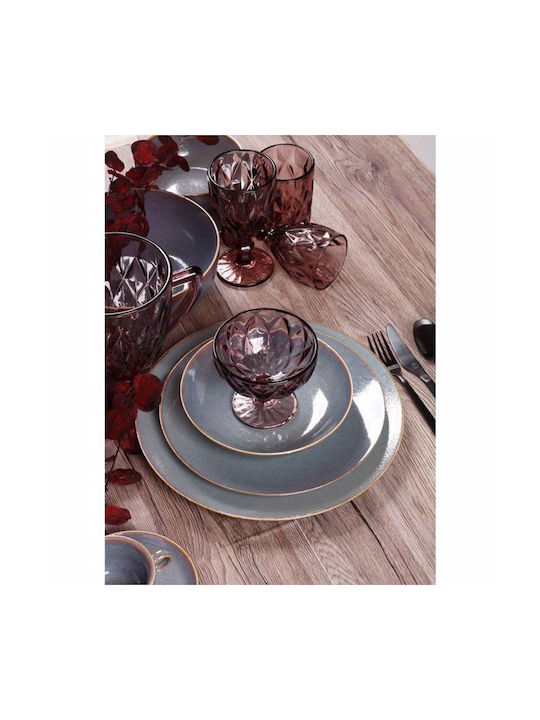 Cryspo Trio Cereal Serving Bowl Round made of Porcelain Azure with Diameter 16cm