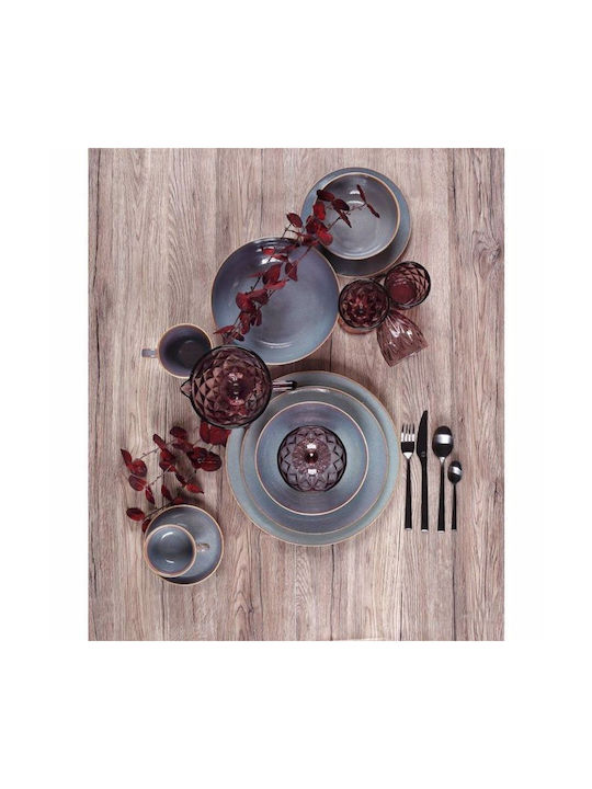 Cryspo Trio Cereal Serving Bowl Round made of Porcelain Azure with Diameter 16cm