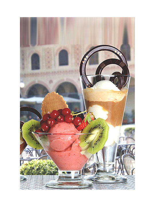 Borgonovo Ice Cream Serving Bowl Round Glass Transparent with Diameter 8.5cm