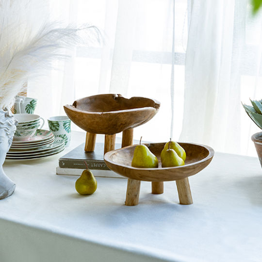 Artekko Serving Bowl Round Wooden with Diameter 20cm