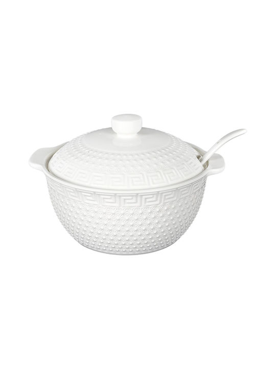 Serving Bowl Round made of Porcelain with Diameter 42cm 15pcs