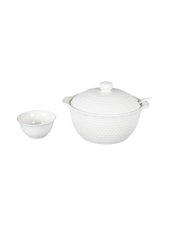 Serving Bowl Round made of Porcelain with Diameter 42cm 15pcs