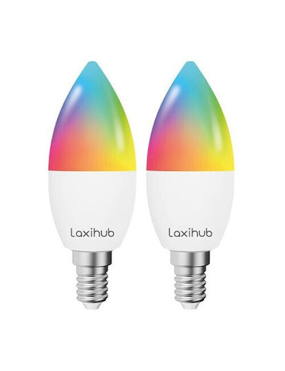 Laxihub Smart Λάμπες LED 4.5W για Ντουί E14 RGBW 350lm 2τμχ