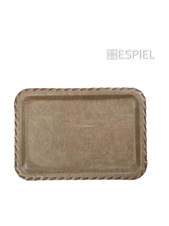 Espiel Kunststoff Rechteckig Serviertablett in Beige Farbe 30x20x1.5cm LTC2030K16-1 1Stück