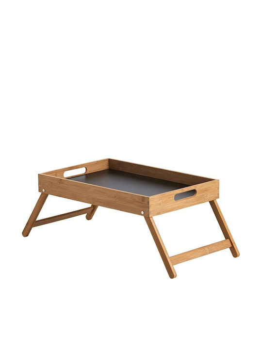 Day & Night Bamboo Rectangular Bed Tray made of Bamboo with Handles in Brown Color 32x48x6cm SCH88354K6 1pcs