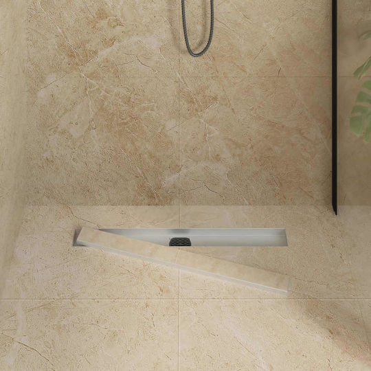 vidaXL Siphon Spülbecken mit Größe 70x11cm Silber