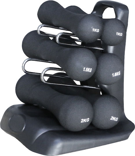 MegaFitness Set Of Dumbbells Made Of Neoprene Total Weight 9Kg