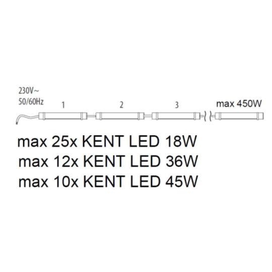 Vivalux Commercial Linear LED Ceiling Light 18W Natural White IP65 60cm