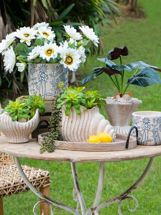Artekko Cement Planter Concrete Beige 18x18x17cm.