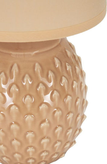 Mauro F Ceramic Table Lamp with Orange Shade and Base