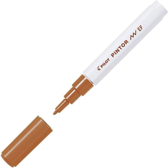 Pilot Pintor Extra Fine Маркери за Рисуване 0.7мм Brown 6бр