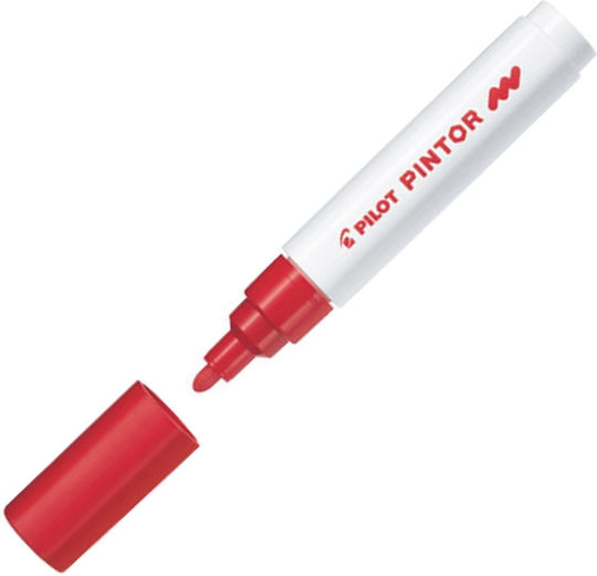 Pilot Paint Pintor Medium Перманентен Маркер 1.4мм Червено
