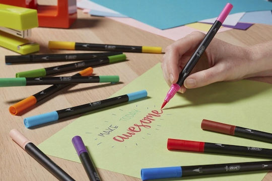 BIC Dual Tip Pastel Маркер за Рисуване Жълт