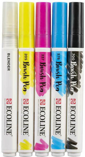 Royal Talens Brush Design Markers Primary 5pcs
