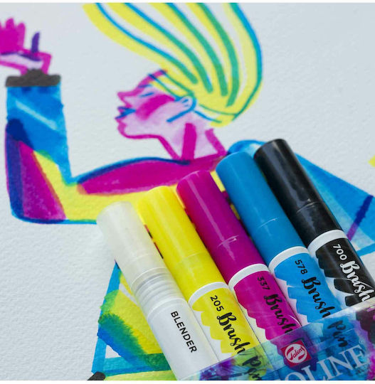 Royal Talens Brush Design Markers Primary 5pcs