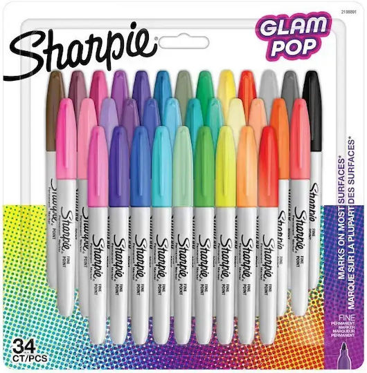 Sharpie Permanent Marker Glam Pop 34