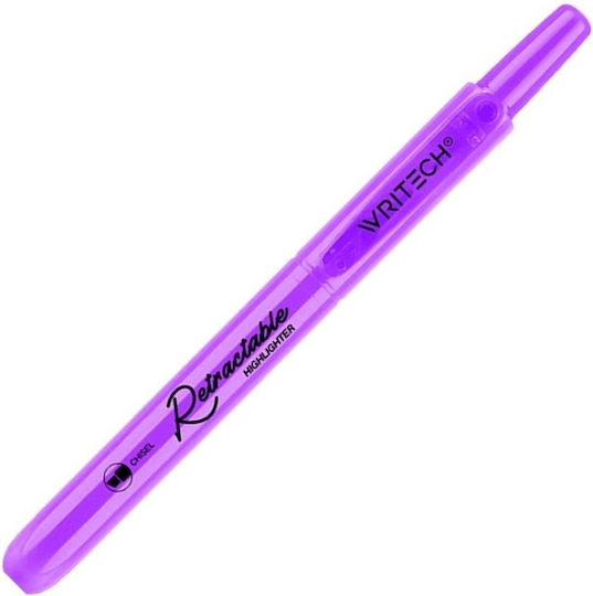 Writech Marker evidențiator Writech, retractabil, plat, 1-4mm, neon mov 545731