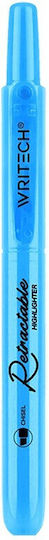 Writech Marker Sublinier Writech Buton Plat 1-4mm Retractabil Neon Albastru 545724