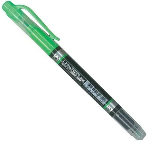 Dong-A Twiliner Markers Underlining Aquamarine 4mm Set 12 Pieces