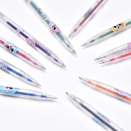 Set 36 pixuri gel parfumate cu sclipici grosime scriere 1 mm multicolor