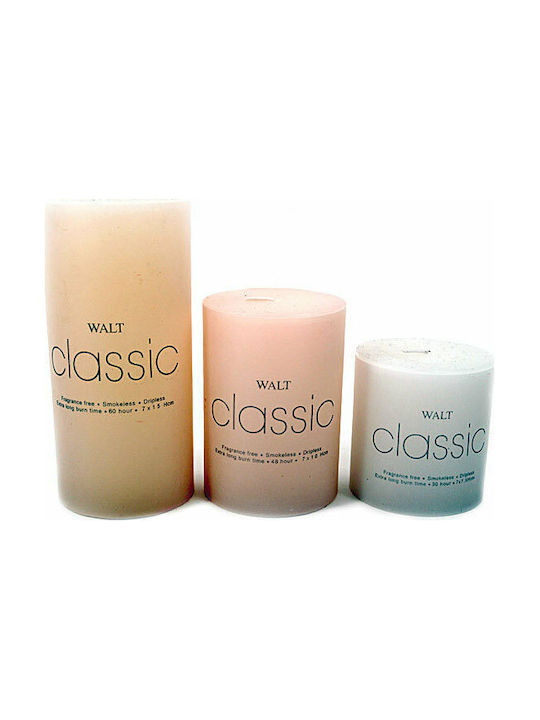Fylliana Decorative White Candle 15x15cm 2 Pieces