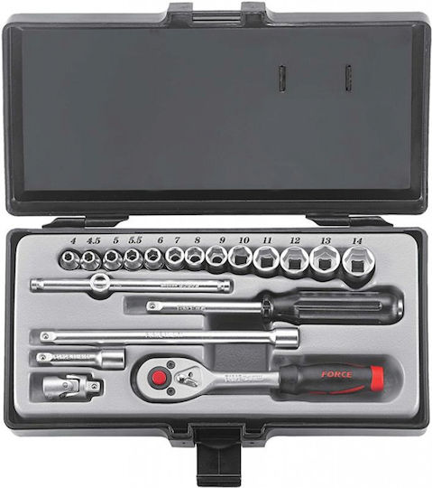 Force Socket Set Ratchet 1\4" 19pcs 2203-5