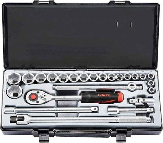 Force Set de chei tubulare și clichet 1\2" 24buc